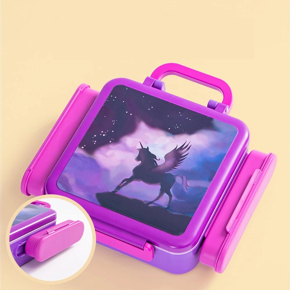 Ланч-бокс Bento для детей, контейнеры Bento для малышей, контейнеры Bento для детского сада или школы, разделяемая перегородка с термоизоляционным пакетом