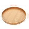Round Wooden Tray Coffee Making Decorative Serving for Table Jewelry Organizer Cake Turntable Desktop Simple Sink