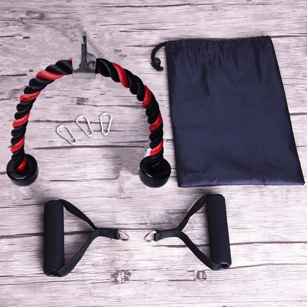 68cm Colorful Triceps Rope Pull Down Cord Heavy Duty Rope Set for Home Gym Bodybuilding Exercise Gym Workout Fitness