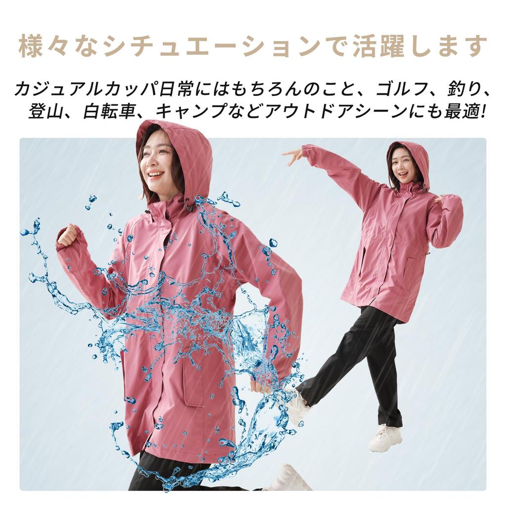 Arasiyama Rainsuit Set and for Golf Outdoor Windbreaker Golf Rainwear for and Sizes Typhoon Protection Women's (Top Bottoms) [Water-Repellent,
