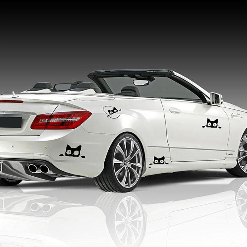 Universal Reflective Peeking Cat Animal Car Cartoon Sticker Water-resistant Window Decals Auto Decor Accessories