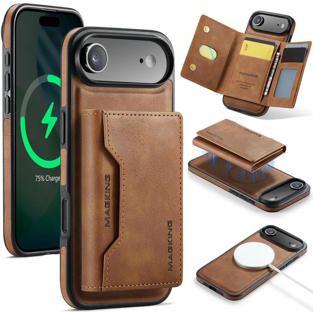 MAGKING Серия K2 Для iPhone Чехол-накладка Совместим с MagSafe ПК+ТПУ+ПУ Чехол для телефона