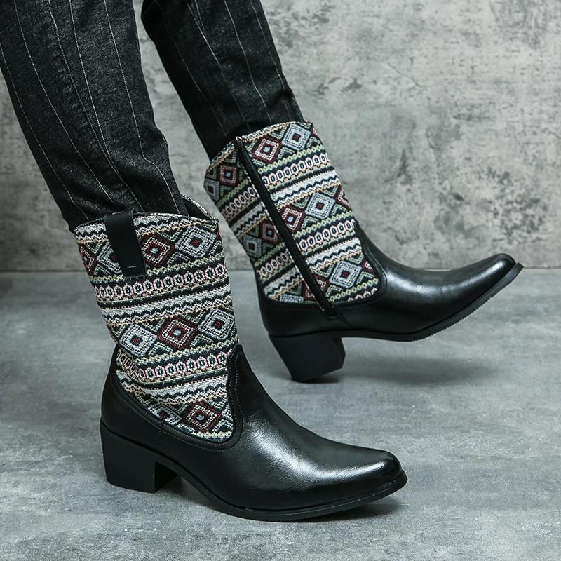 Fashion Male Shoes All-match Desert Boots Men Shoes Stylish Men Casual High Top Shoes Male Comfortable Motocross Boots