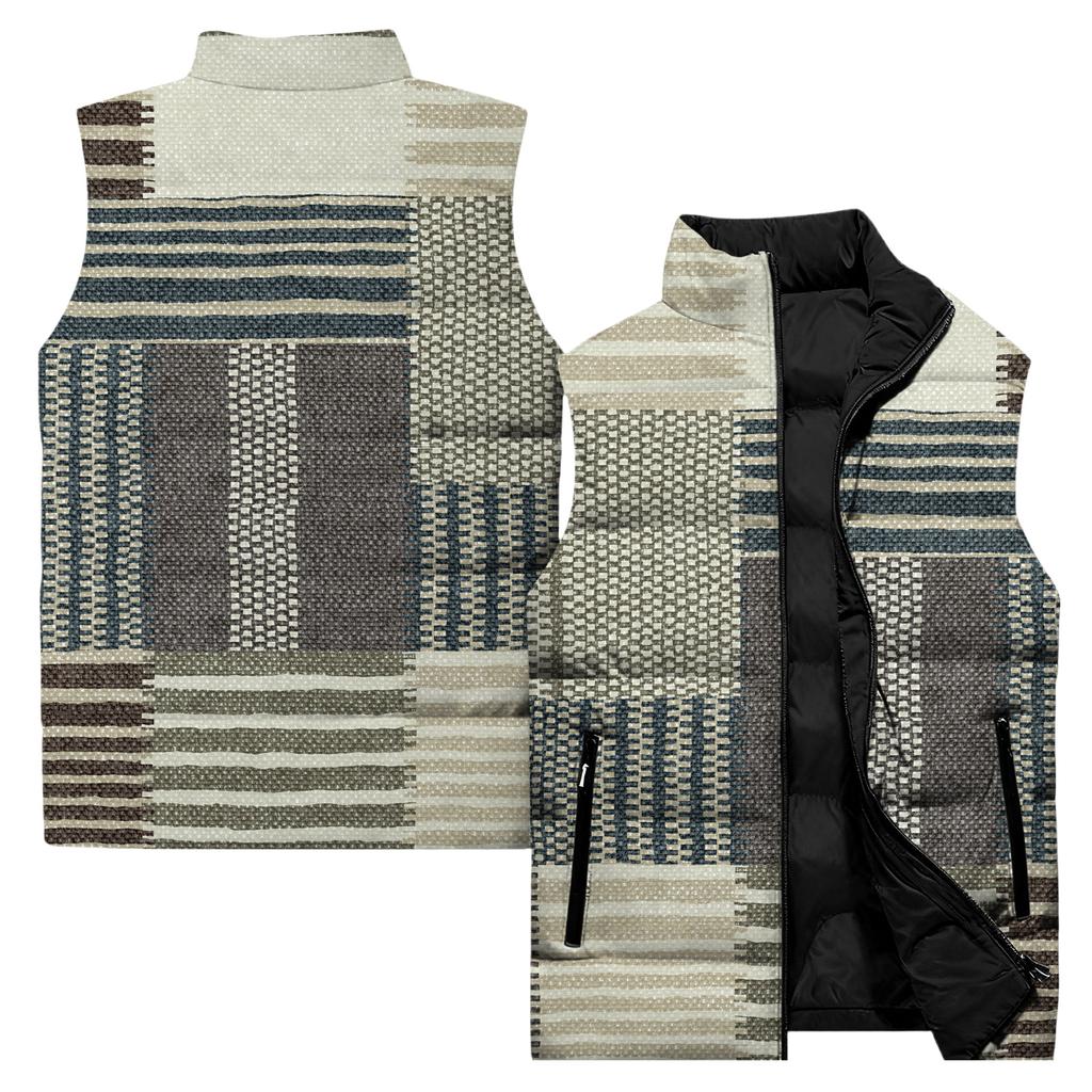 Ladies' Casual And Fashionable Sleeveless Vest Floral Pattern Printed Cotton Jacket