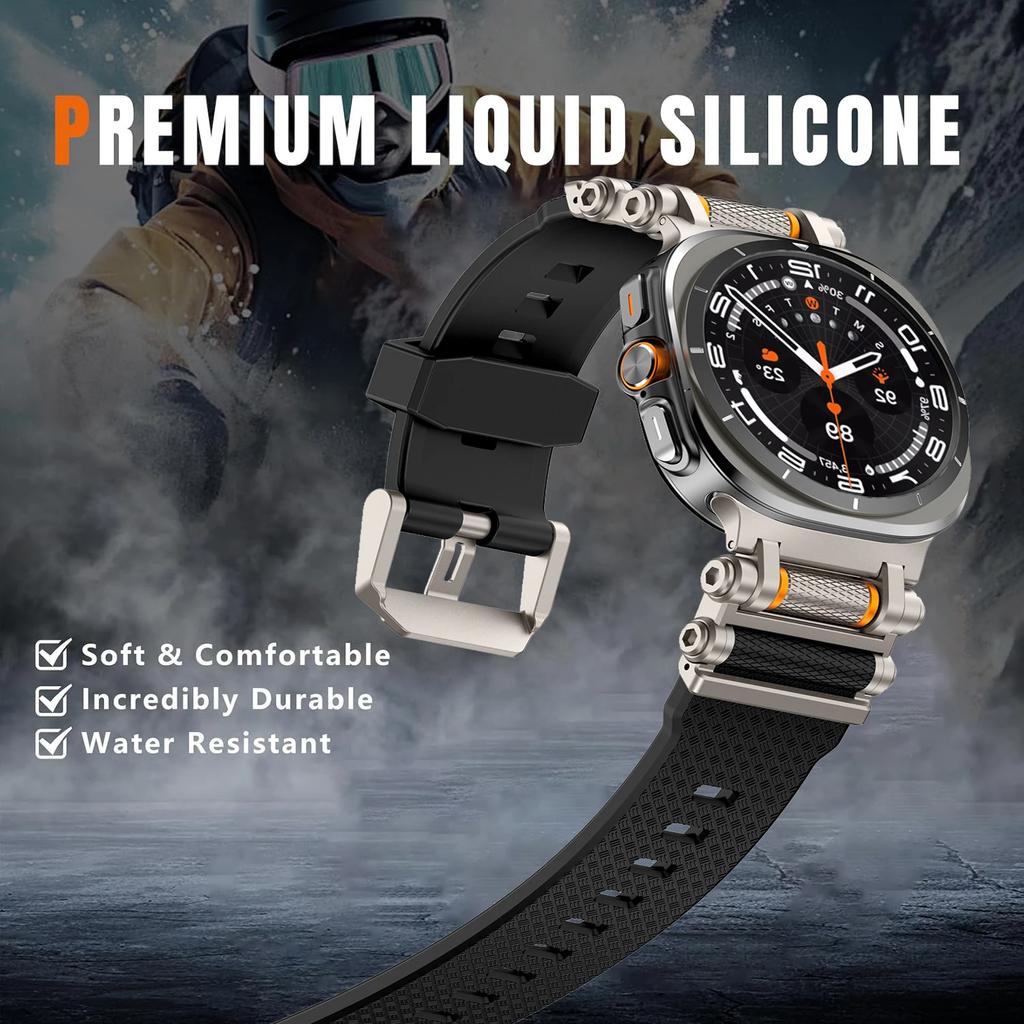 Резиновый спортивный ремешок для Samsung Galaxy Watch 7 Ultra 47 мм Силиконовый браслет для Galaxy Watch Ultra 47 мм Запасные аксессуары