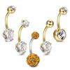 5Pcs/Set Stainless Steel  Navel Belly Button Rings Bar Piercing Jewelry