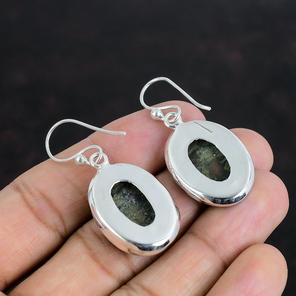 Dragon Bloodstone Earring 925 Sterling Silver Earring Unique Jewelry Handmade Real Gemstone Earring Wonderful Dangle Earrings Gifts For Her