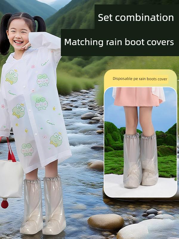Children's Raincoat for Boys and Girls 2025 New Style Kindergarten and Primary School Baby Poncho-Style Kids' Rain Poncho
