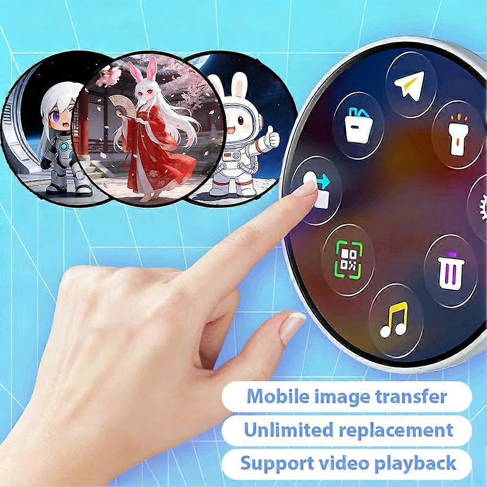 Electronic Display Badge Bluetooth Upload Video Image Touch Control