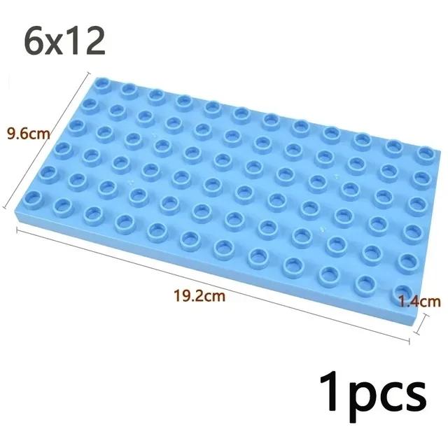 Duploes Big Size Baseplate Multiple Sizes 16x16 8x8 4x4 Bricks Assembly Plates Large Particles Figures Building Blocks Kid Toys