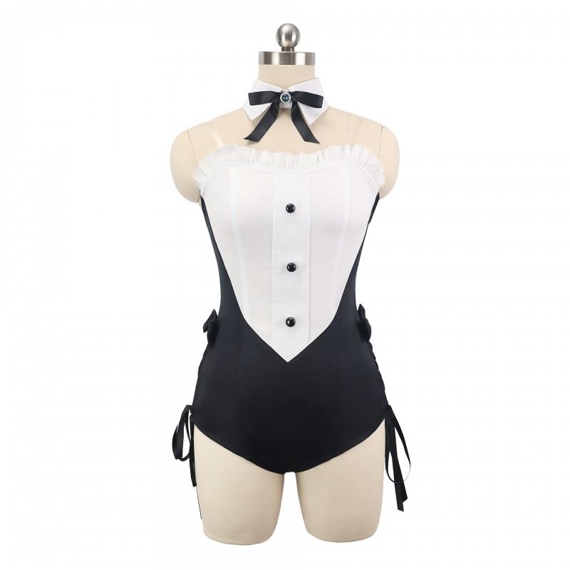 Ghost Cosplay Costume Bunny Girl Maid Outfit Pure Style Anime Role Play Clothing