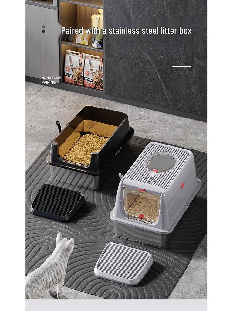 Double Layer Cat Litter Mat: Anti-Splash, Anti-Carry-Out, Universal Fit for Litter Boxes