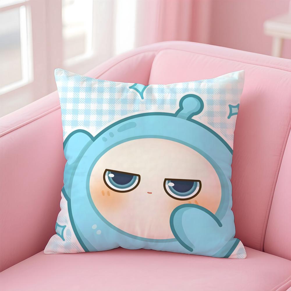 EEggy Party Cushion Cover Pillow Case Soft Friendly Fabric Concealed Zipper