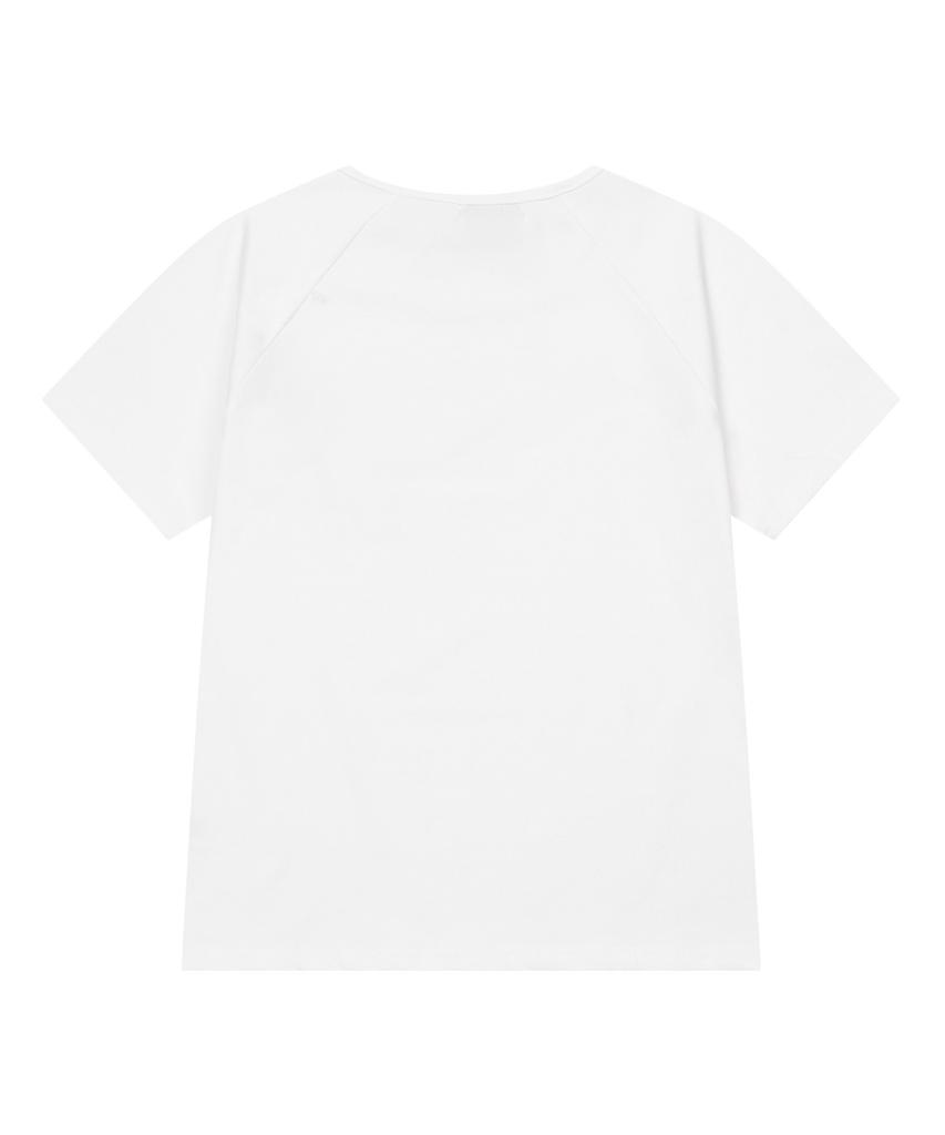 MUCENT Coron Leopard Print Heart Patch Short Sleeve T-Shirt (2 Colors)