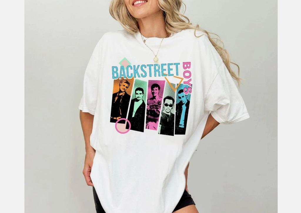 Vintage Backstreet Boys Music Shirt Tour 2025 Boy Band 90s Pop Music T-shirt