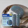 Steel Wool Soap Pads,Reusable Cuts Grease and Removes Rust- 10Pcs/Box