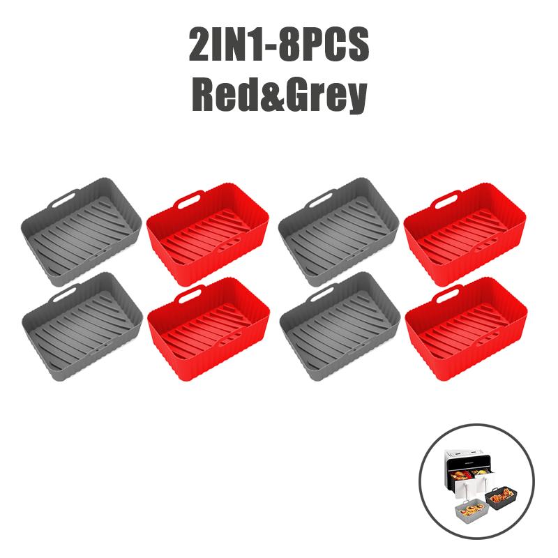 Силиконовые вкладыши для аэрофритюрницы пищевого класса для двойной аэрофритюрницы Ninja, антипригарные аксессуары для корзины аэрофритюрницы для Ninja