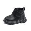 Kids' Martin Boots - Solid Color Short Boots for Boys and Girls. Soft Bottom, Non-Slip Leather Boots for Spring and Autumn
