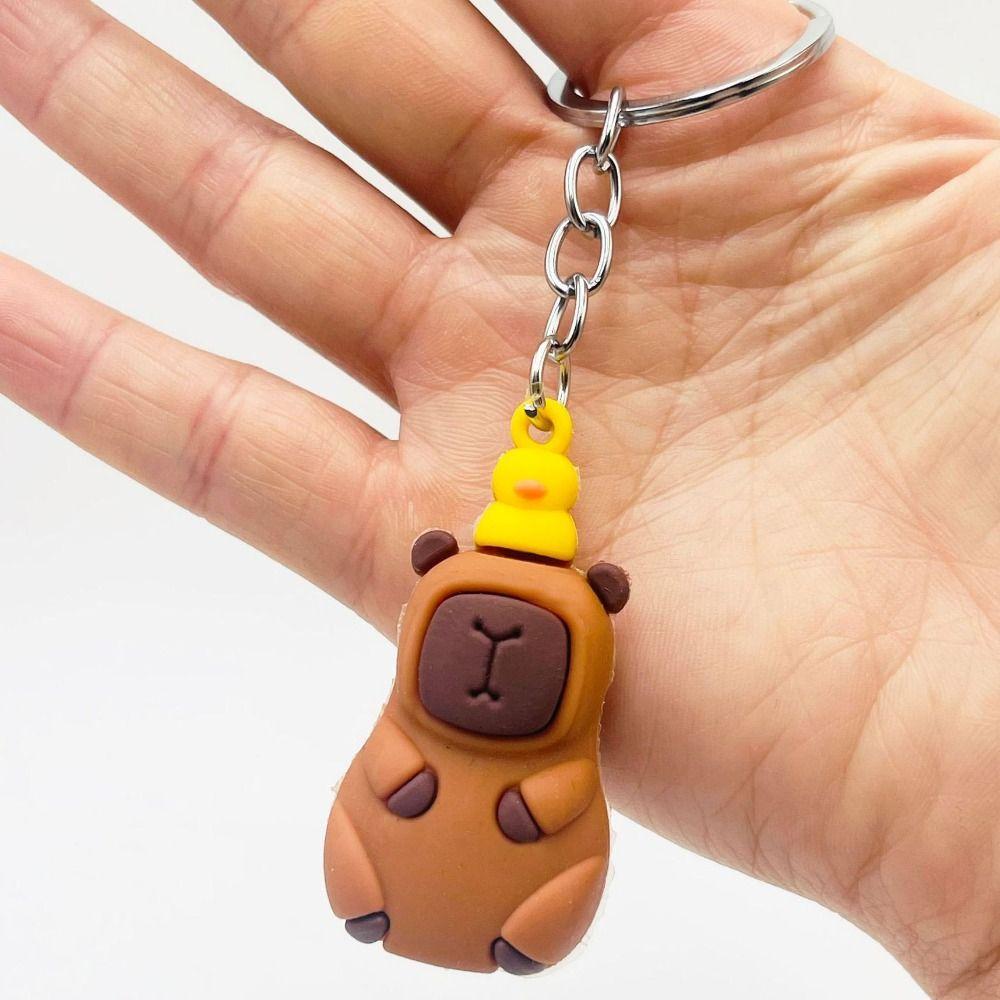 Kawaii Capybara Keychain Cartoon Doll Bag Pendant New Key Chain