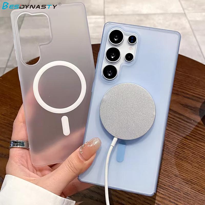 Ultra Thin Matte Clear Hard Magnetic Case For Samsung Galaxy S26 ULTRA S25 FE S24 S21 S22 S23 PLUS Wireless Charge Cover
