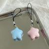 Ins Phone Lanyard Pink/Yellow/Blue Five Pointed Star Mobile Phone Chain New Phone Charms Phone