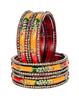 Glass Bangles Set for Women | Zirconwork Bangles | Glass Bangles for Festivals and Occasions, Traditional Glass Bangles