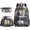 Neymar schoolbag star Neymar has the same peripheral printed backpack, male and female students campus three-piece schoolbag.