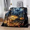 Флисовое одеяло с 3D принтом Game Hollow Knight для кроватей, походов, пикника, толстое одеяло, покрывало, флисовое одеяло