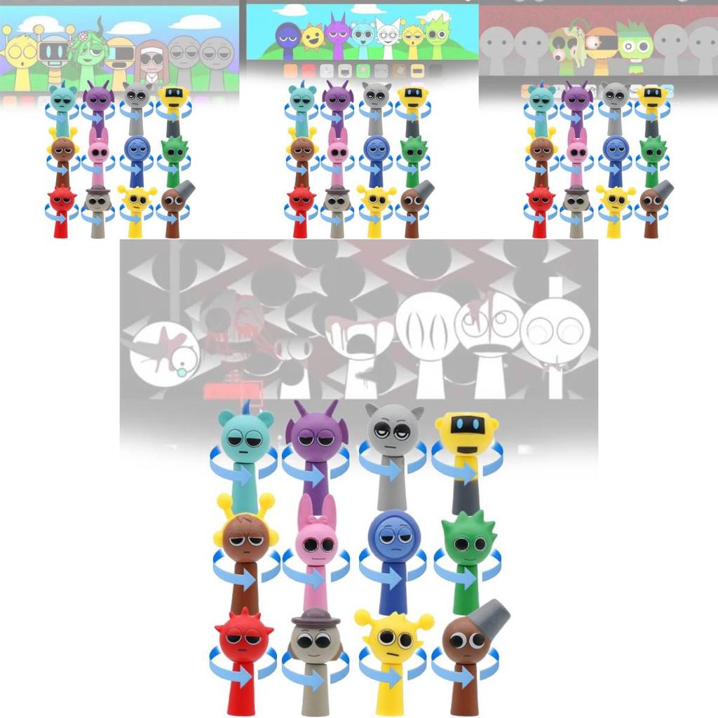 Unique Sprunki Rhythm Box Figurines In Various Colors Perfect For Cake Toppers And Collectibles