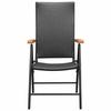 Maison Exclusive - Chaises pliantes 4 pièces en polyrotin noir