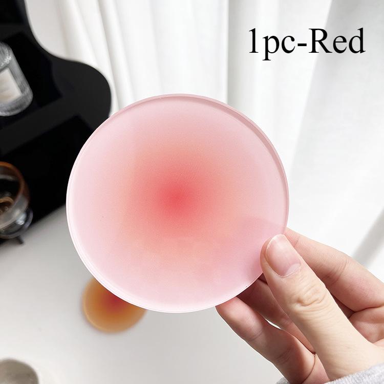 Coaster Set Coasters Gradient Colour Non-slip Acrylic Coasters Photo Props Bar Cafe Desktop Decorations Mug Cup Mat