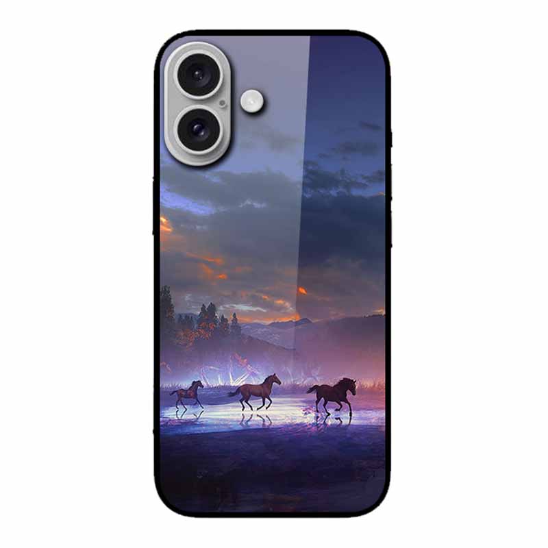 Glass Case For iphone 16 Plus 16Plus Coque Tempered Glass Hard Back Cover For iphone 16 Plus Phone Case Soft TPU Black Bumper