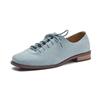 Style Genuine Leather Low-heeled Fashion Loafers Lace-up Oxford Shoes Spring and Autumn Brogues Mule