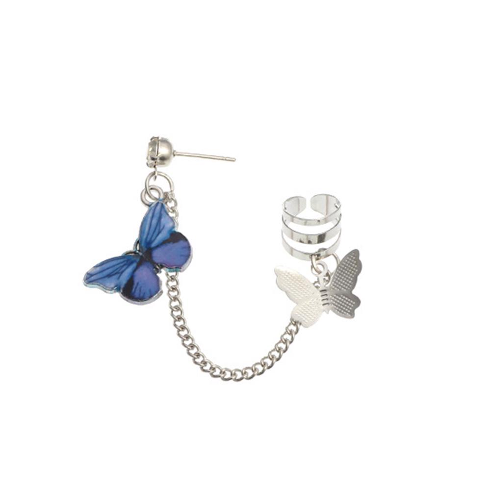 Цепь-серьга с бабочками. 1 шт