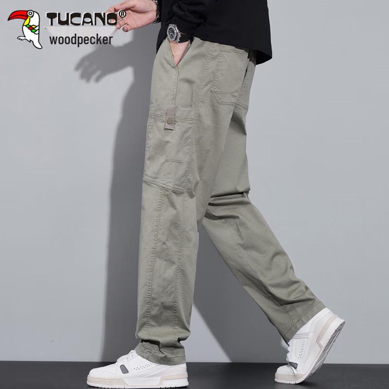 TUCANO Men's Loose Straight-Leg Casual Workwear Pants