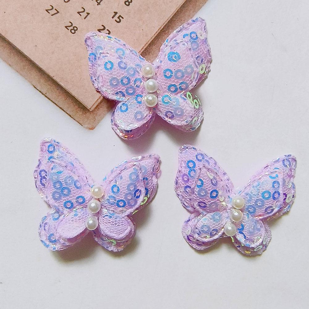 Жемчужная Пайеточная Бабочка Детские Аксессуары для Волос Обувь, Одежда, Сумки и Аксессуары Аксессуары-Бабочки