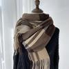 Plaid Imitation Cashmere Scarf New Winter Scarf Women's Shawl Thickened European and American Warm Fringed Scarf