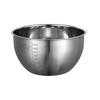 Stainless Steel Salad Bowl with Scale Mark Polished Surface BPA Free Easy To Clean Dishwasher Safe Multifunctional Mixing Bowl
