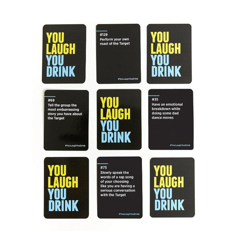 Настольная игра «Ты смеешься, ты пьешь» Игра для семейного сбора Карточная игра Вечеринка Казуальная игра