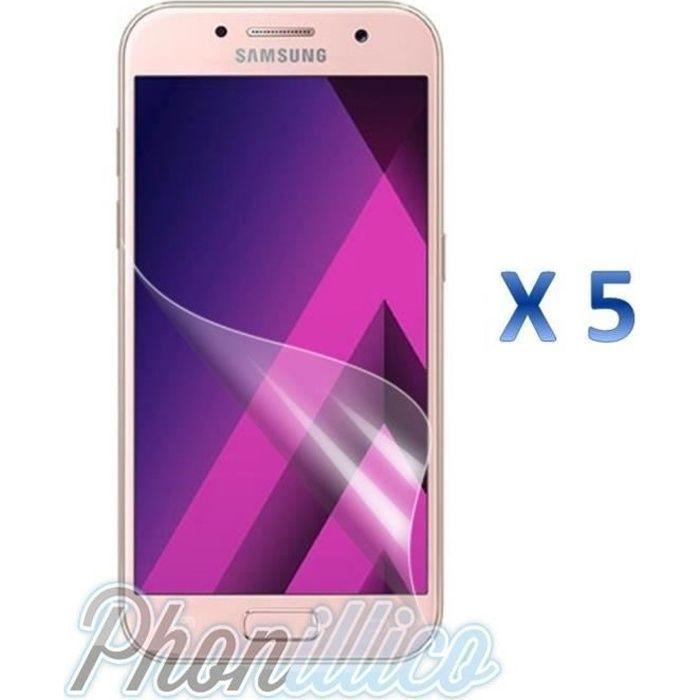 Lot 5 Films Protection Plastique Ecran Samsung Galaxy A3 2017 Phonillico®