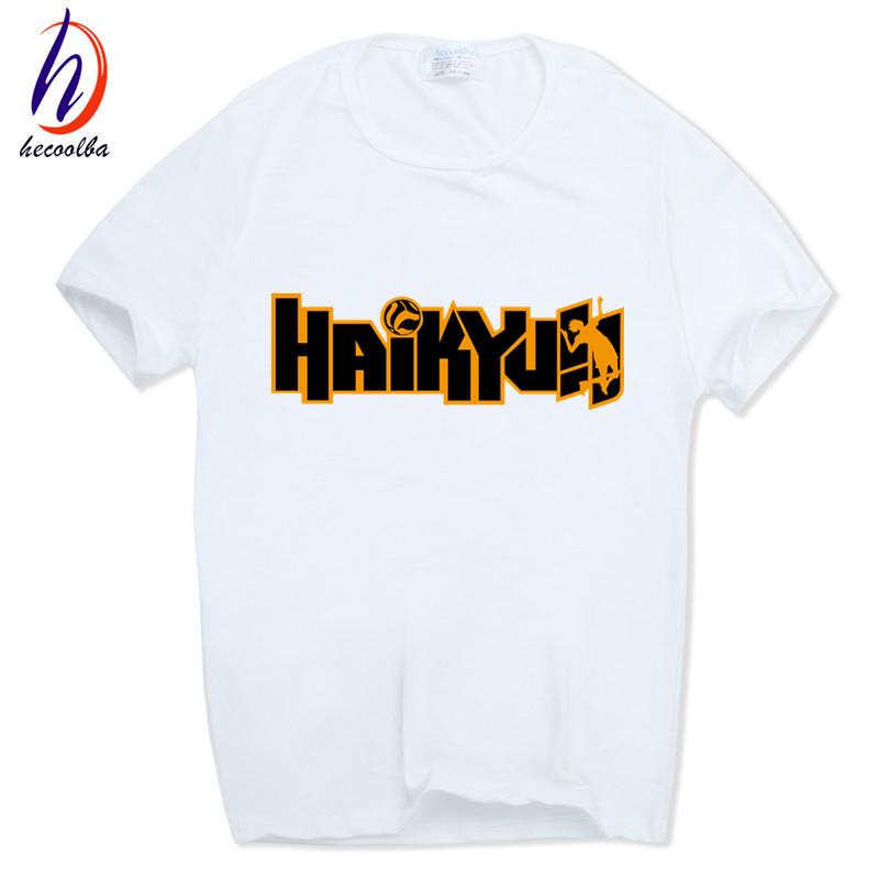 Мужская футболка с принтом Haikyuu с круглым вырезом и короткими рукавами, летняя мода, карнавал для косплея для старшей школы Карасуно