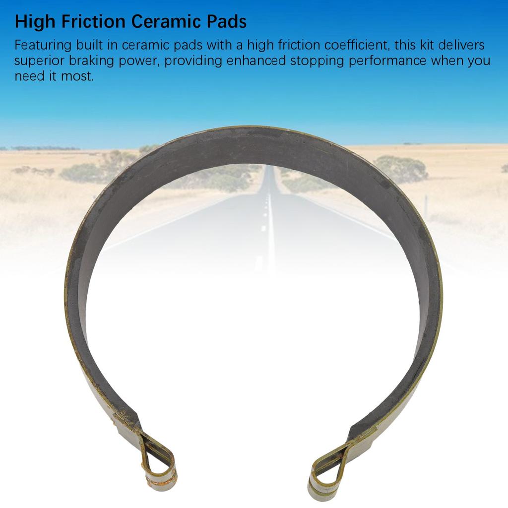 6 Inch Brake Band and Pin Kit Steel Alloy High Friction Ceramic Brake Band Pin Set for Go Kart ATV Mini Bike