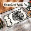 Landscape Theme Crystal Velvet Floor Rug Personalized Custom Name Text Warm Carpet Home Decoration