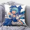 TOUHOU Project Cirno Cute Anime Girl  Pillow Covers Home Sofa Cushion Covers and Aecorative Custom