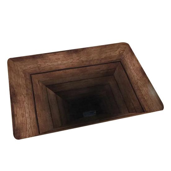 3D Оптическая Иллюзия Напольный Коврик Низ Мягкий С Памятью Нескользящий Коврик с Противоскользящей Поролоновой Подушкой Визуальное Искажение