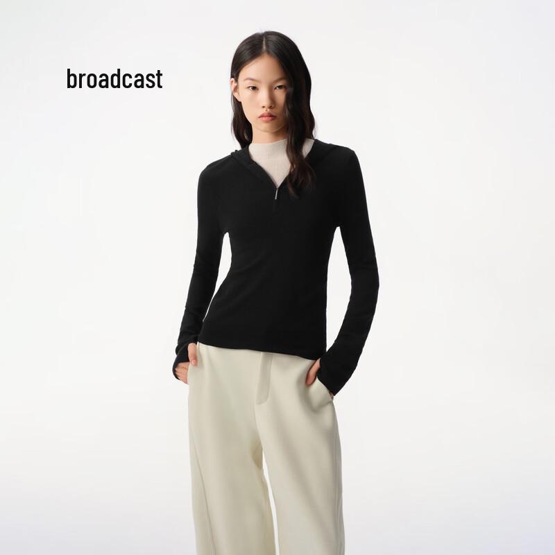 Women's Hooded Slim-Fit Wool Knit Sweater