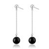 Fashion Women's Earrings Women's, Agate Earrings, Long Fringed Bead Silver Plated Earrings, Earrings