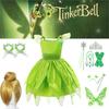 Children's Tinker Bell Fairy Princess Dress Polyester Fiber Fabric Perfect For Kids' Halloween Cosplay 80-150cm