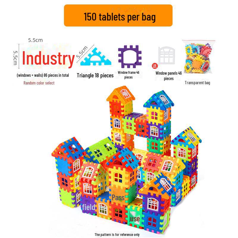 Игрушки-конструкторы для трансграничных перевозок: Детский набор «Замок и дом» из крупных деталей