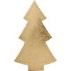 Decorative Object - Creotime - Christmas Tree - 18 X 11 Cm - Gold Latex - 4 Pieces